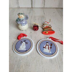 Snowman bell tree ornament Xmas set‎ broom variety set
